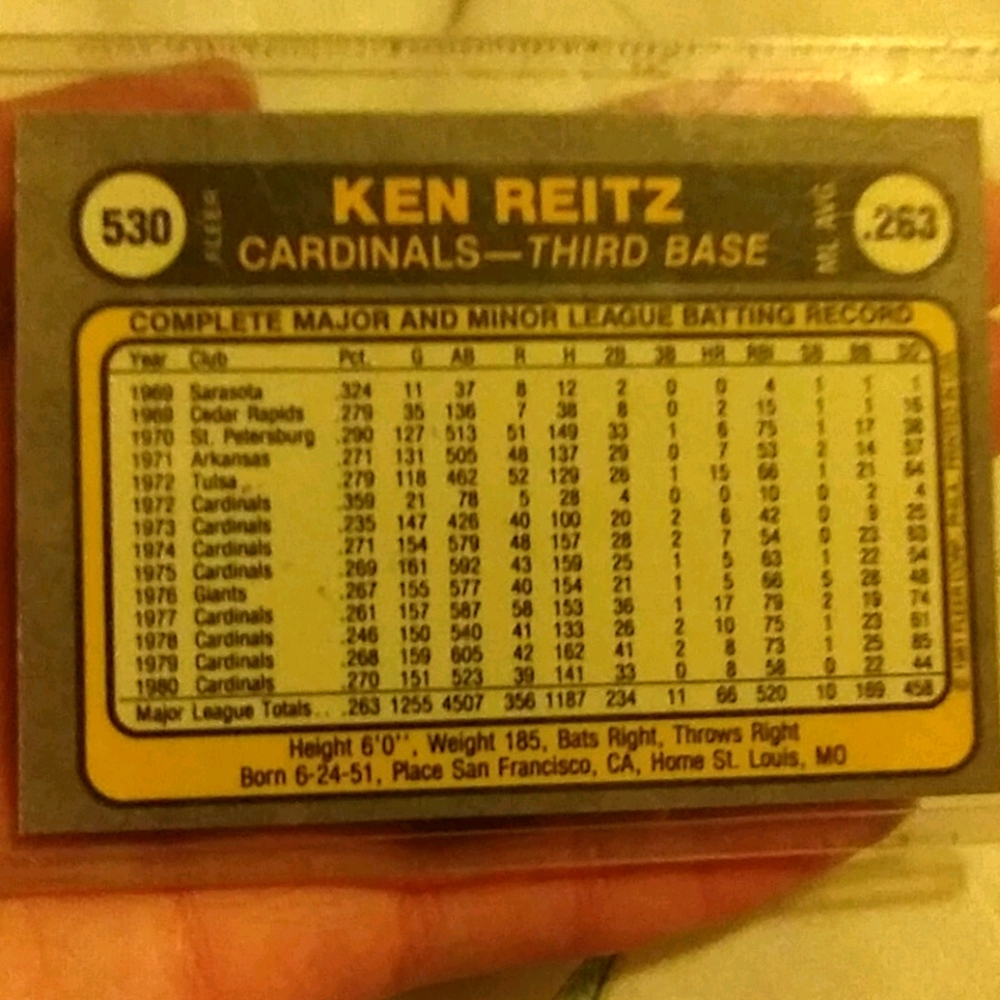 Baseball card